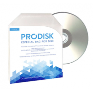 Paquete 100 sobres plasticos para CD / DVD Prodisk