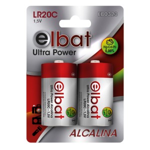 REACONDICIONADO PACK 2 PCS PILAS ALCALINAS LR20C ELBAT