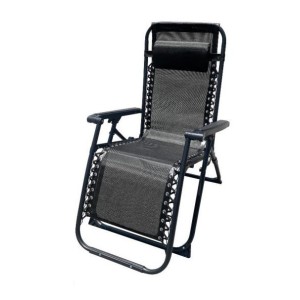 TUMBONA PLEGABLE NEGRO DE ACERO CON...
