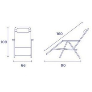 TUMBONA PLEGABLE MARRON DE ACERO CON...
