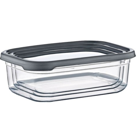 SET 3 TUPPER RECTANGULARES GRIS...