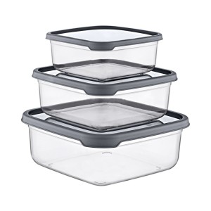SET 3 TUPPER CUADRADOS GRIS...
