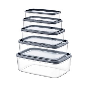 SET 5 TUPPER RECTANGULARES GRIS...
