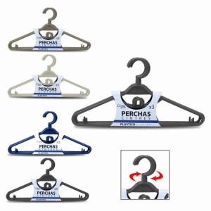 SET 3 PERCHAS PLASTICAS CABEZAL...