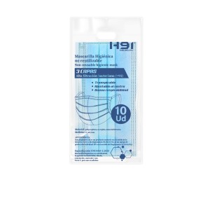 PACK 10 MASCARILLAS AZULES H91...