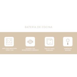 BATERIA DE COCINA 5 PIEZAS JOCCA