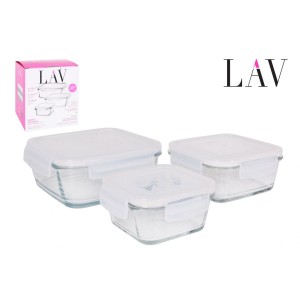 SET 3 TUPPER CRISTAL RECTANGULAR LAV
