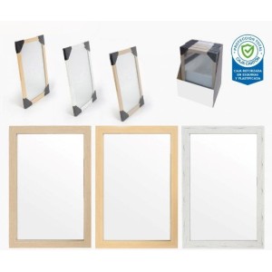 ESPEJO PARED ARCOIRIS ROBLE 41X61CM HBS
