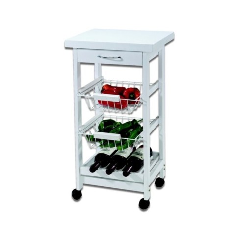 MESA VERDULERO CON BOLLETERO BLANCA