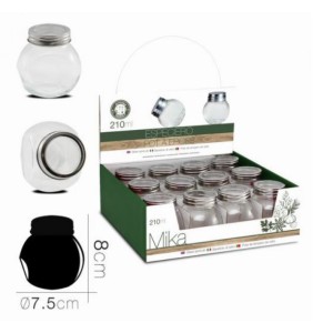 TARRO VIDRIO 2 POSICIONES 210ML TAPA...