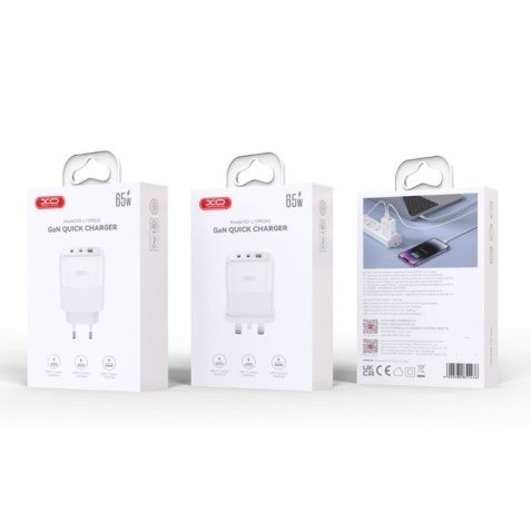 CARGADOR 2X TIPO C + USB 65W CARGA...