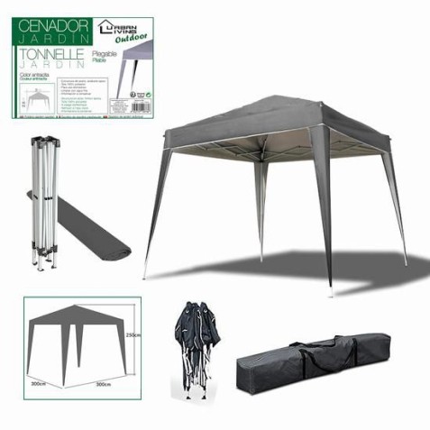CARPA PLEGABLE 3X3 METROS GRIS...