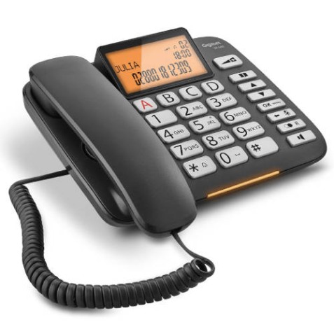 TELEFONO FIJO DL580 NEGRO GIGASET