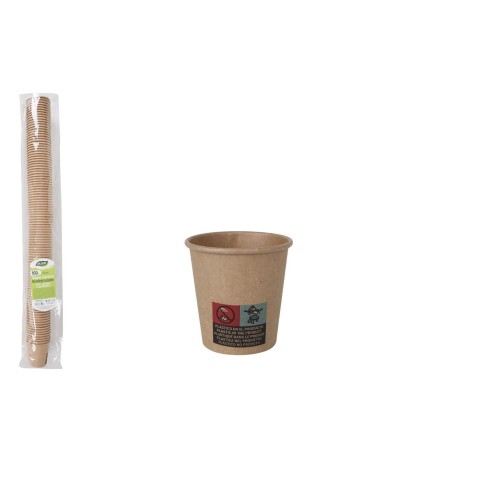 SET 100 VASOS CARTON KRAFT 80CC ALGON