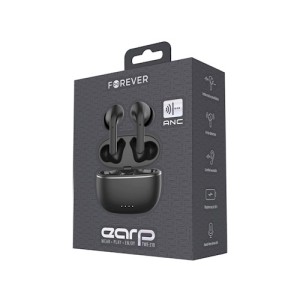 AURICULARES TWS CON CANCELACION DE RUIDO TWE-210 NEGROS FOREVER