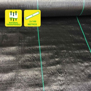 MALLA ANTIHIERBAS NEGRA 100GR 2X100M...