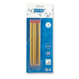 PACK 5 LÁPICES GRAFITO KEYZO