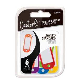 PACK 6 LLAVEROS ETIQUETA DE COLORES