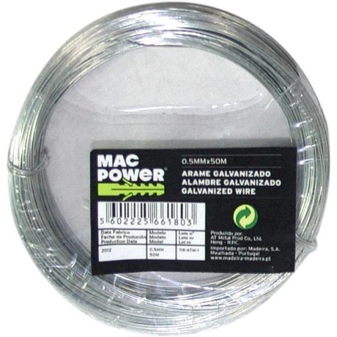ALAMBRE GALVANIZADO 3mm. 250GR MAC POWER