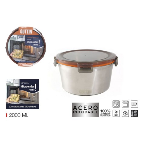 TUPPER ACERO INOXIDABLE 2 LITROS APTO...