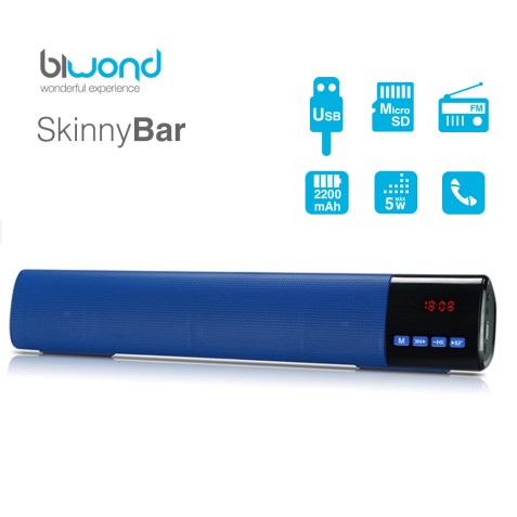BARRA DE SONIDO 10W SKINNYBAR AZUL...