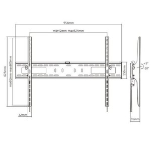 SOPORTE DE PARED TV LED LCD 60"-100"...