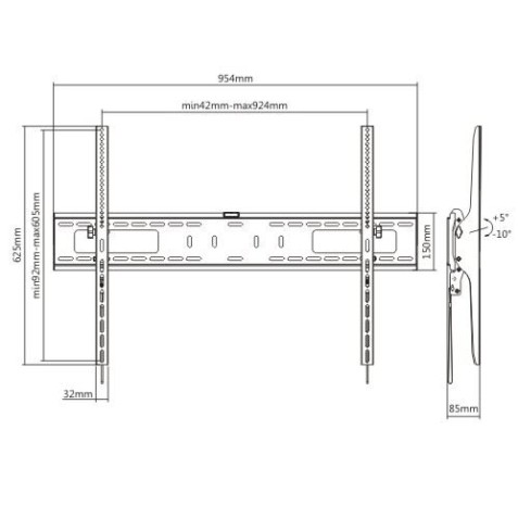 SOPORTE DE PARED TV LED LCD 60"-100"...
