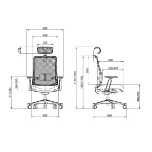 SILLA OFICINA GAMA SENIOR SE9000 CROMAD
