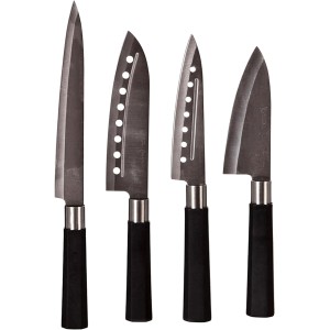 SET 4 CUCHILOS COCINA ACERO HAIZEA