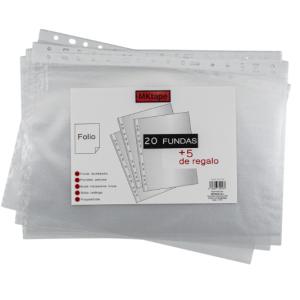 PACK 25 FUNDAS PLASTICAS MULTITALADRO TRANSPARENTE MKTAPE