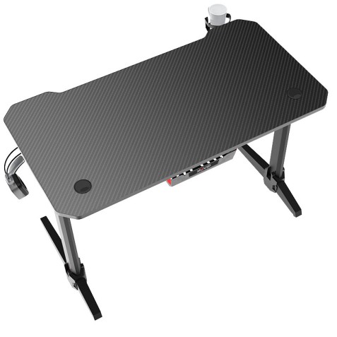 MESA GAMING PRO700 FIBRA CARBONO LUZ...