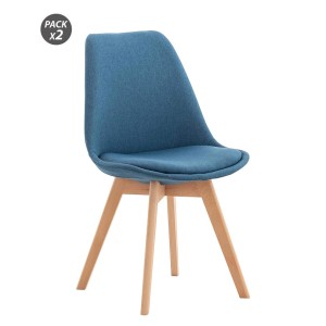 PACK 2 SILLAS DESIGN D400 TELA AZUL...