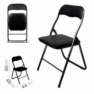 SILLA PLEGABLE NEGRA ACOLCHADA URBAN...