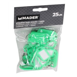 ETIQUETAS PARA LLAVES VERDE 25 Udes. MADER