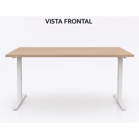 MESA DE OFICINA 160X80X75CM NOGAL CROMAD
