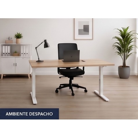 MESA DE OFICINA 160X80X75CM NOGAL CROMAD