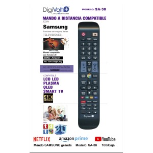 MANDO A DISTANCIA COMPATIBLE SAMSUNG GRANDE SA38GR DIGIVOLT