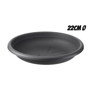 PLATO PARA MACETA 22CM ANTRACITA...