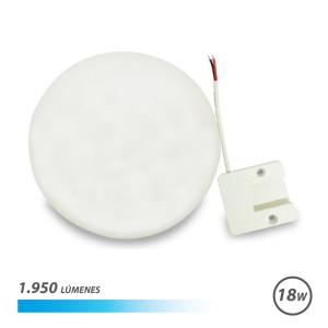 REACONDICIONADO APLIQUE LED TECHO CON BASE FIJA REDONDO 18W LUZ FRIA ELBAT