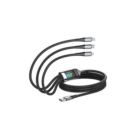 CABLE USB 3 EN 1 LIGHTNING / TIPO-C /...