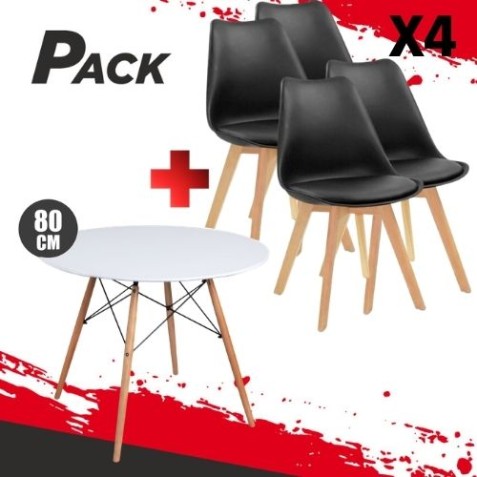MESA REDONDA DESIGN D500 80CM BLANCA...