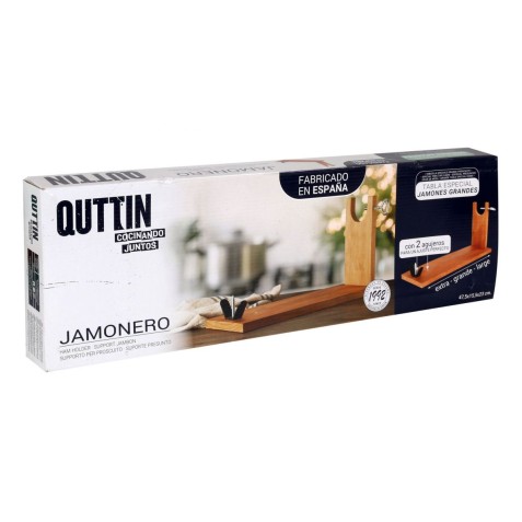 JAMONERO DE MADERA 2 AGUJEROS QUTTIN