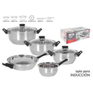 BATERIA DE COCINA 5 PIEZAS INDUCCION...