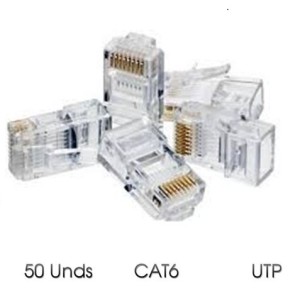 REACONDICIONADO PAQUETE 40 CONECTORES RJ45 CAT6 UTP CROMAD