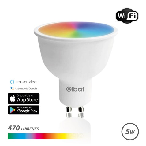 BOMBILLA LED SMART WIFI GU10 5W 470LM...