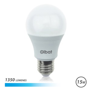REACONDICIONADA BOMBILLA LED A60 | 15W | 1350LM | E27 | LUZ FRIA | ELBAT