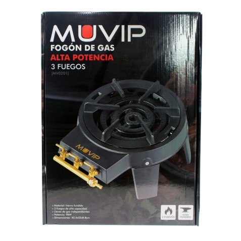 FOGON DE GAS ALTA POTENCIA 3 FUEGOS...