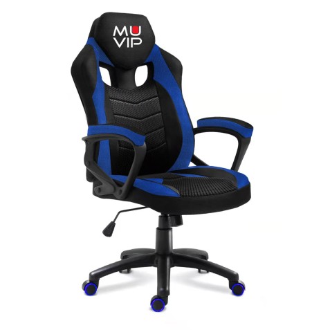 SILLA GAMING GM1300 TELA NEGRO / AZUL...