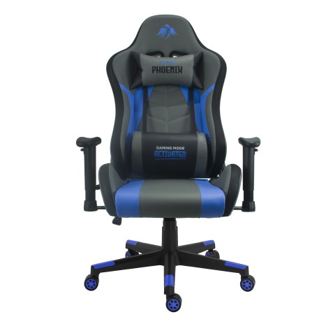 SILLA GAMING SERIE PHOENIX AZUL CROMAD
