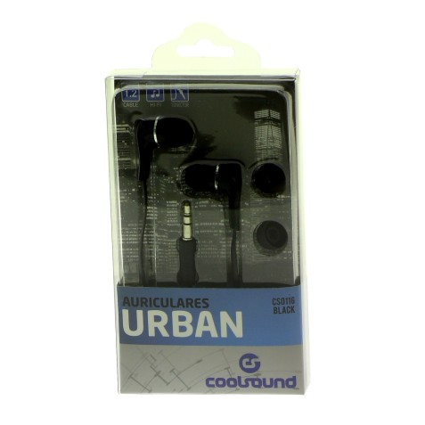 AURICULARES URBAN COLOR NEGRO COOLSOUND